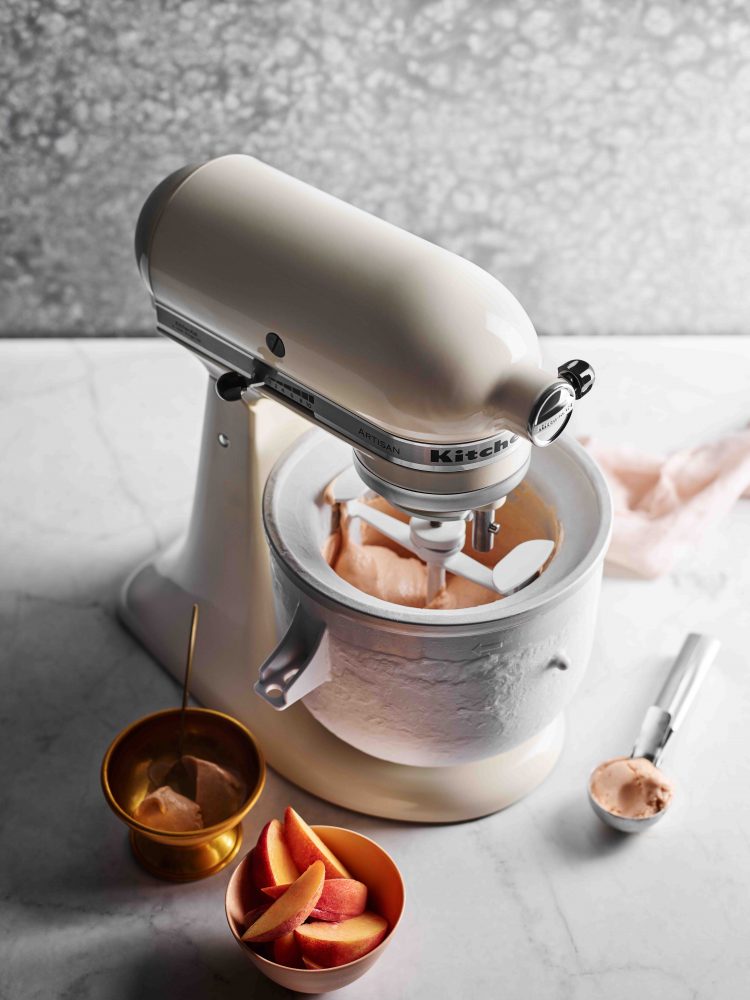 Peach ice cream online kitchenaid mixer