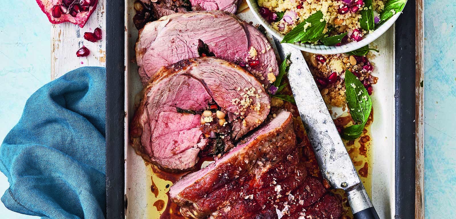 Roast Lamb With Pomegranate Couscous Salad Harvey Norman Australia