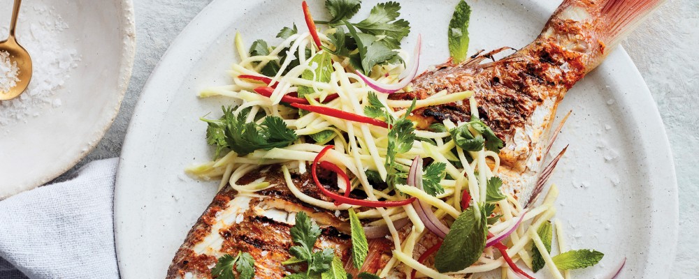 Snapper With Green Mango And Zoodle Salad | Harvey Norman Australia