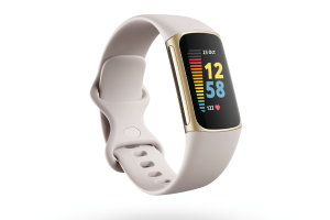 Fitbit Charge 5 Fitness Tracker - Lunar White/Soft Gold | Harvey