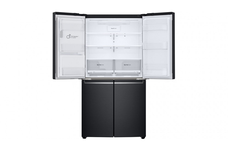 lg 637l french door fridge matte black gf l706mbl