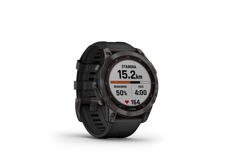 Garmin Fenix 7 Sapphire Solar Watch - Carbon Gray Dlc Titanium With 