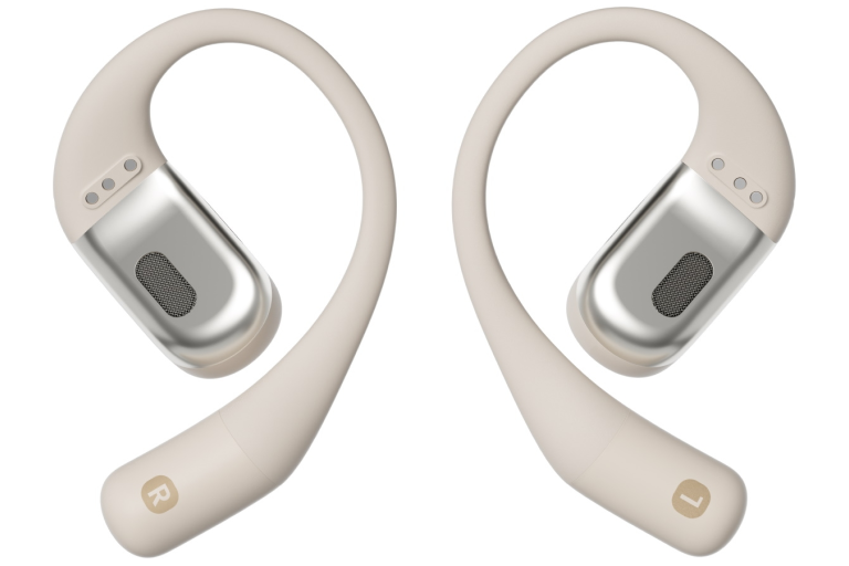 Shokz OpenFit Open-Ear True Wireless Earbuds - Beige | Harvey Norman