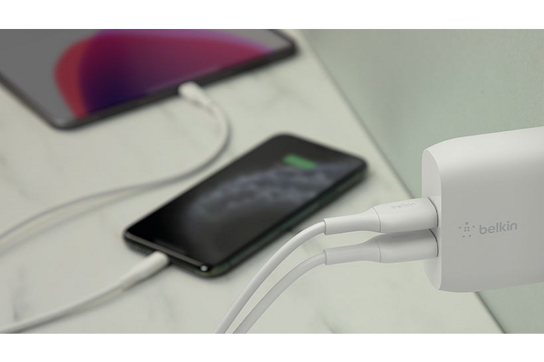 Belkin BoostCharge 24W Dual USB-A Wall Charger - White | Harvey Norman